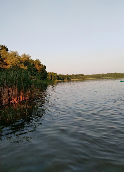 Evening sun on the Pritten Sea north of Labenz