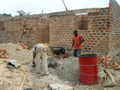 Parsonage under construction